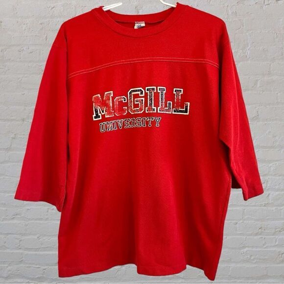 70s vintage McGill University single stitch 3/4 sleeve tee - Picture 2 of 11